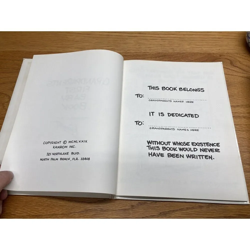 1979 Grandparents First Baby Book A Picture Primer‎ Hardcover